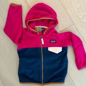 Patagonia fleece jacket 2T zip up with hoodie